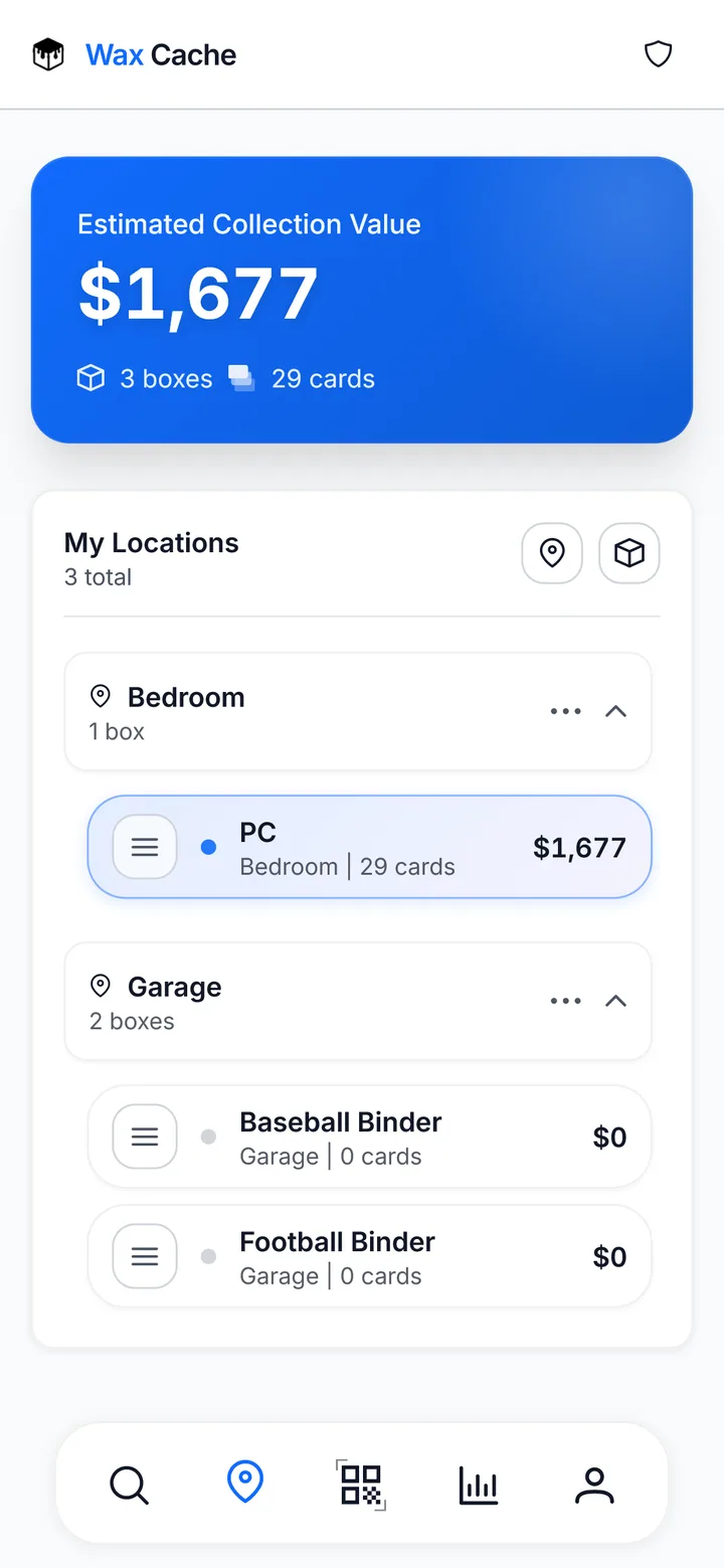 Locations list on mobile