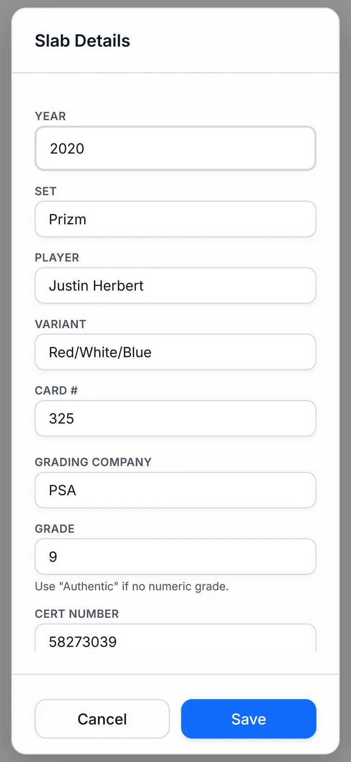 Scan result with extracted details